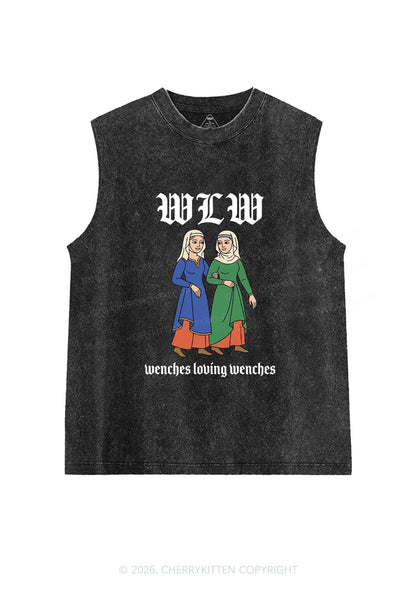 Wenches Loving Wenches Pride Y2K Washed Muscle Tank Cherrykitten