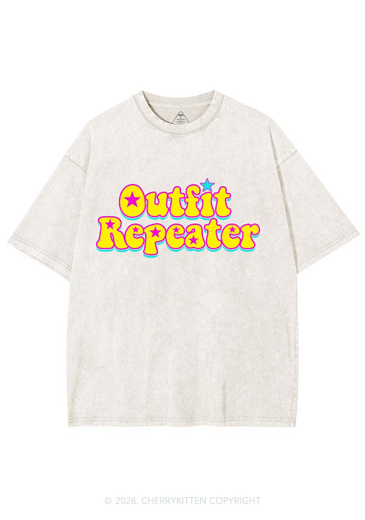 Outfit Repeater Y2K Shirts Washed Tee Cherrykitten