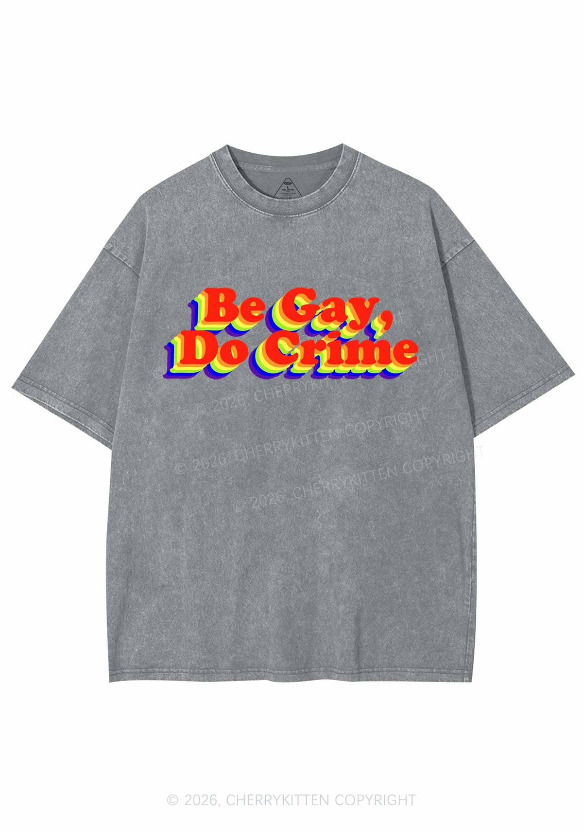 Be Gay Do Crxme Y2K Shirts Washed Tee Cherrykitten
