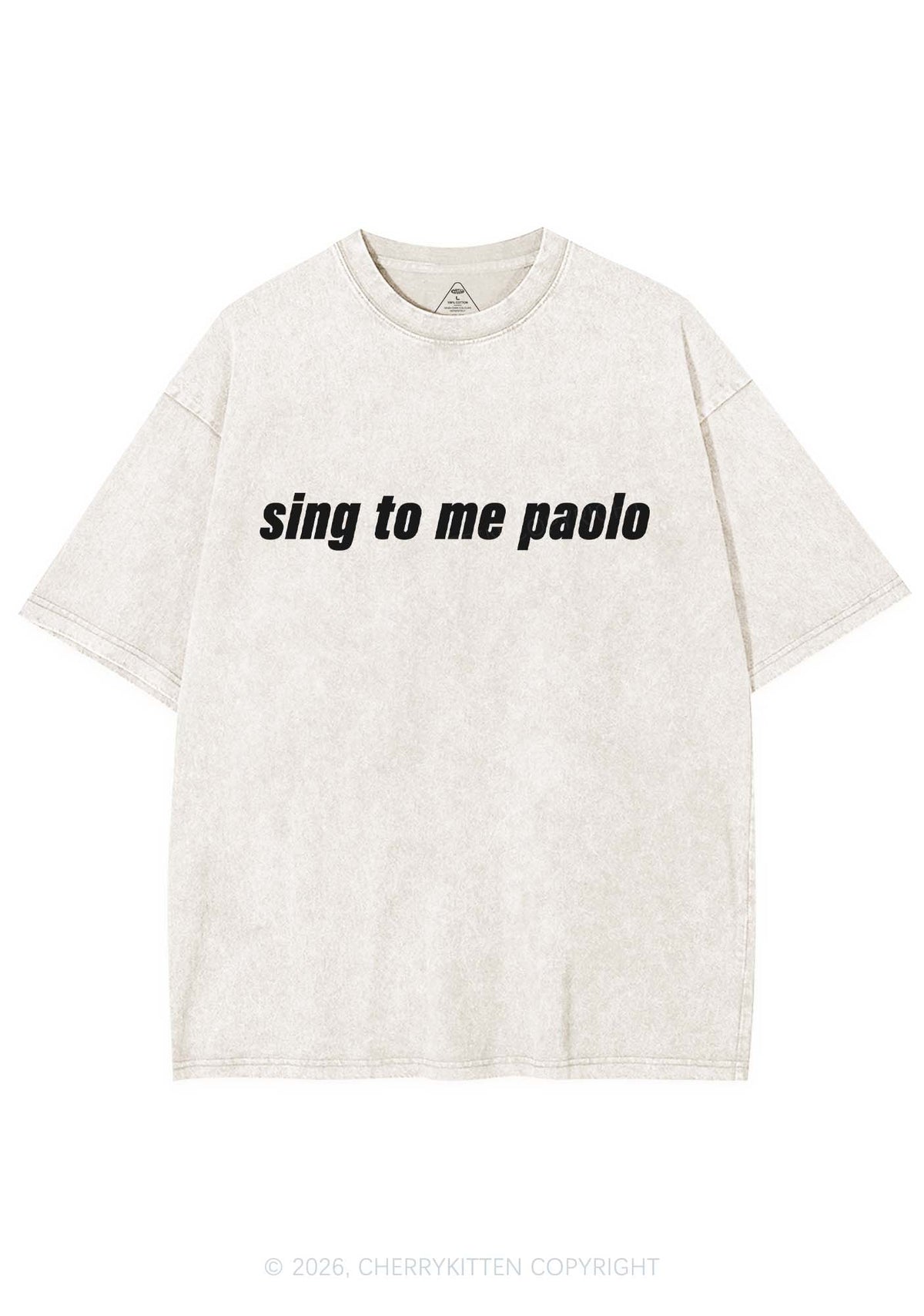 Sing To Me Y2K Shirts Washed Tee Cherrykitten