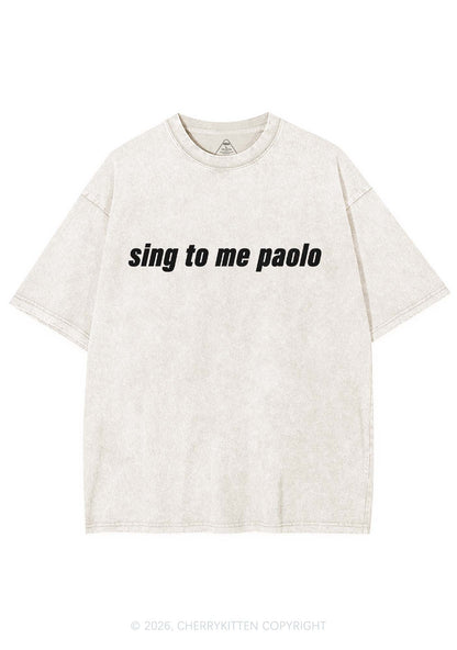 Sing To Me Y2K Shirts Washed Tee Cherrykitten