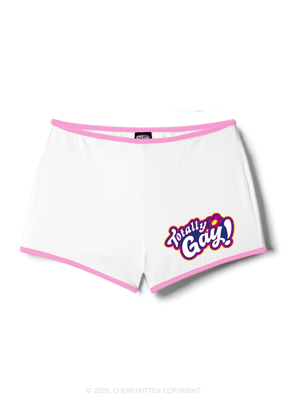 Totally Gay Pride Y2K Booty Shorts Cherrykitten