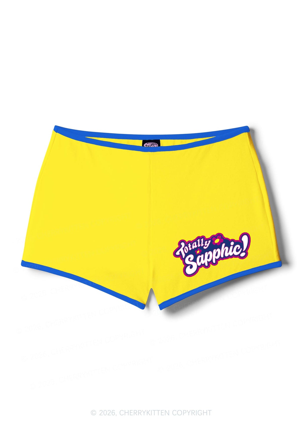 Totally Sapphic Pride Y2K Booty Shorts Cherrykitten