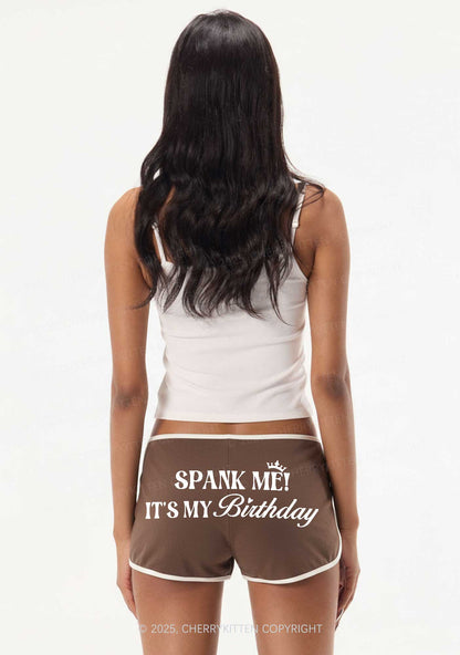 Spank Me Its My Birthday Y2K Booty Shorts Cherrykitten