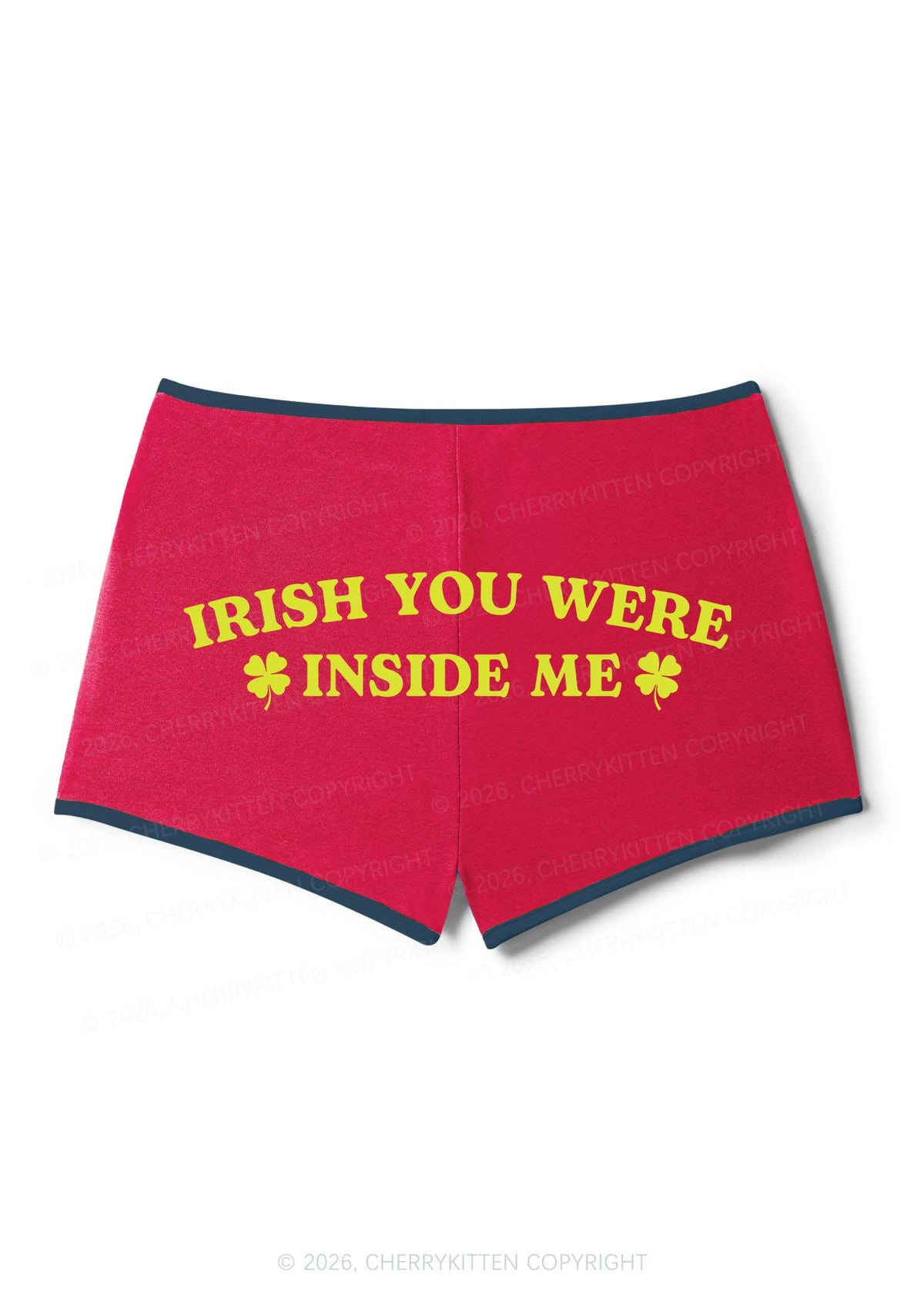 Irish Inside Me St Patricks Y2K Booty Shorts Cherrykitten