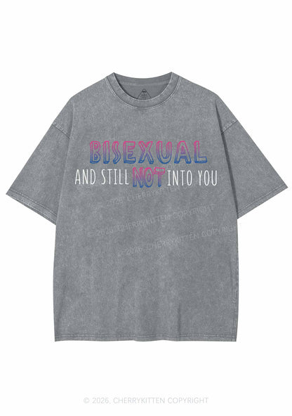 Bisexual And Still Not Into You Pride Y2K Shirts Washed Tee Cherrykitten