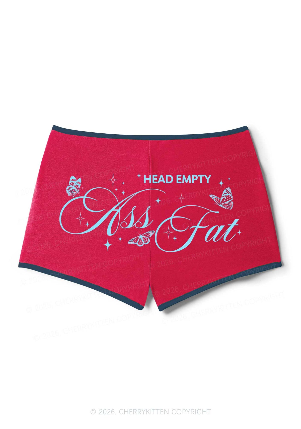 Head Empty Axx Fat Pride Y2K Booty Shorts Cherrykitten