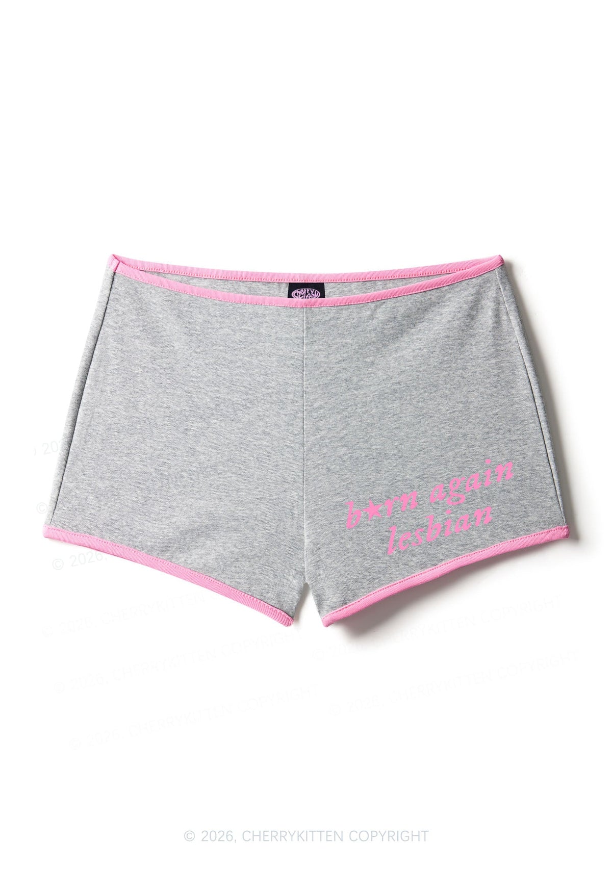 Born Again Lesbian Pride Y2K Booty Shorts Cherrykitten