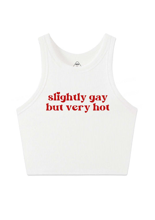 Slightly Gay But Very Hot Pride Y2K Crop Tank Top Cherrykitten