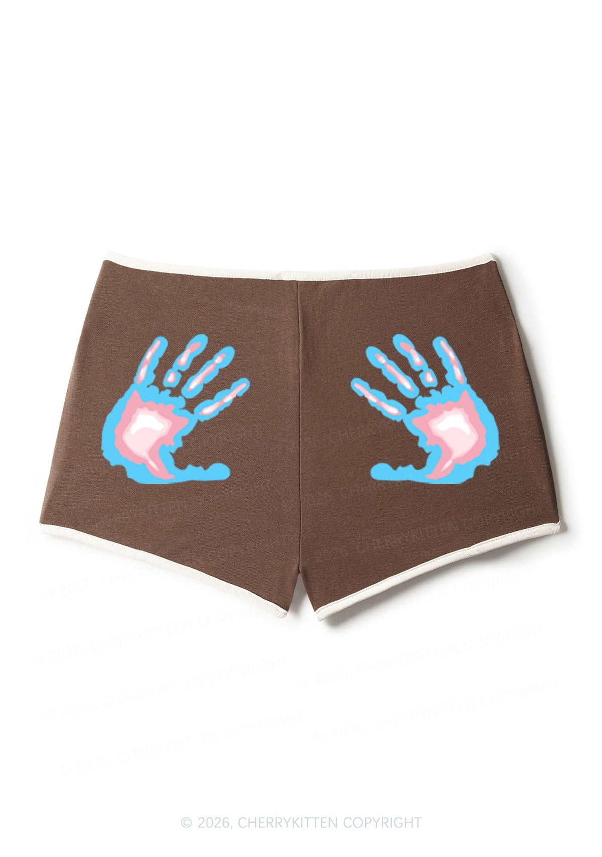 Trans Thermal Hands Pride Y2K Booty Shorts Cherrykitten