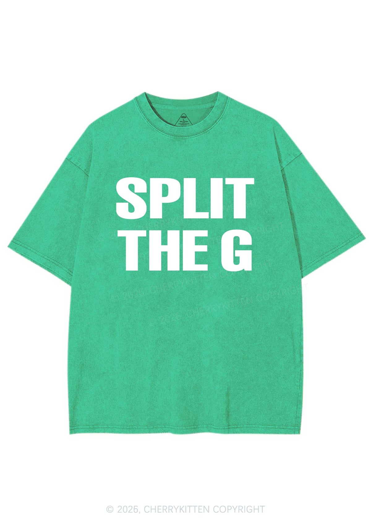 Split The G St Patricks Y2K Shirts Washed Tee Cherrykitten