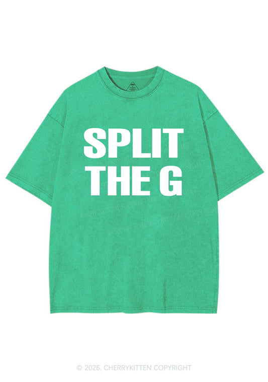 Split The G St Patricks Y2K Shirts Washed Tee Cherrykitten