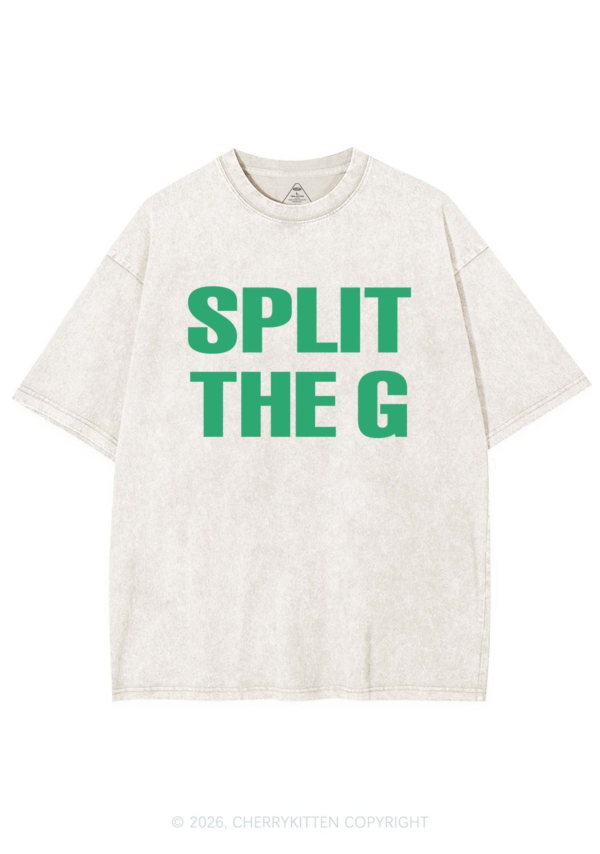Split The G St Patricks Y2K Shirts Washed Tee Cherrykitten