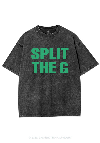Split The G St Patricks Y2K Shirts Washed Tee Cherrykitten