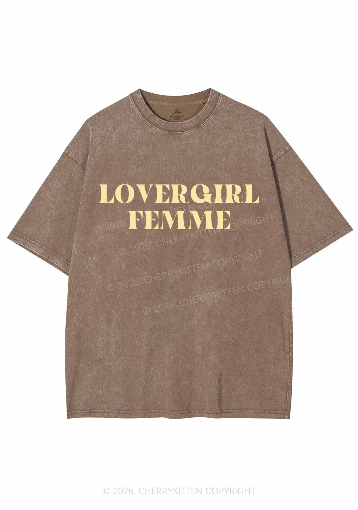 Lovergirl Femme Pride Y2K Shirts Washed Tee Cherrykitten