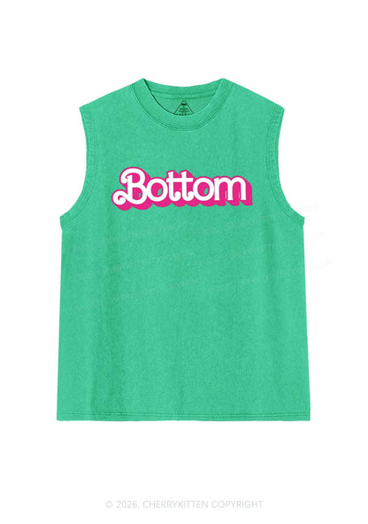 Pink Bottom Pride Y2K Washed Muscle Tank Cherrykitten