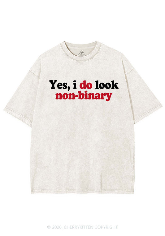 I Do Look Nonbinary Pride Y2K Shirts Washed Tee Cherrykitten