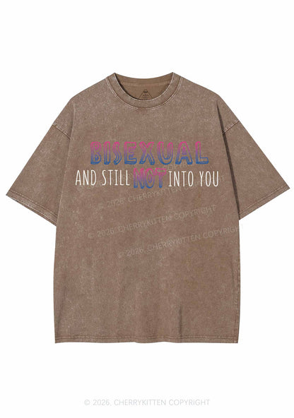 Bisexual And Still Not Into You Pride Y2K Shirts Washed Tee Cherrykitten