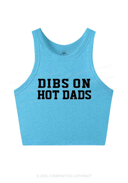 Dibs On Hot Dads Y2K Crop Tank Top Cherrykitten