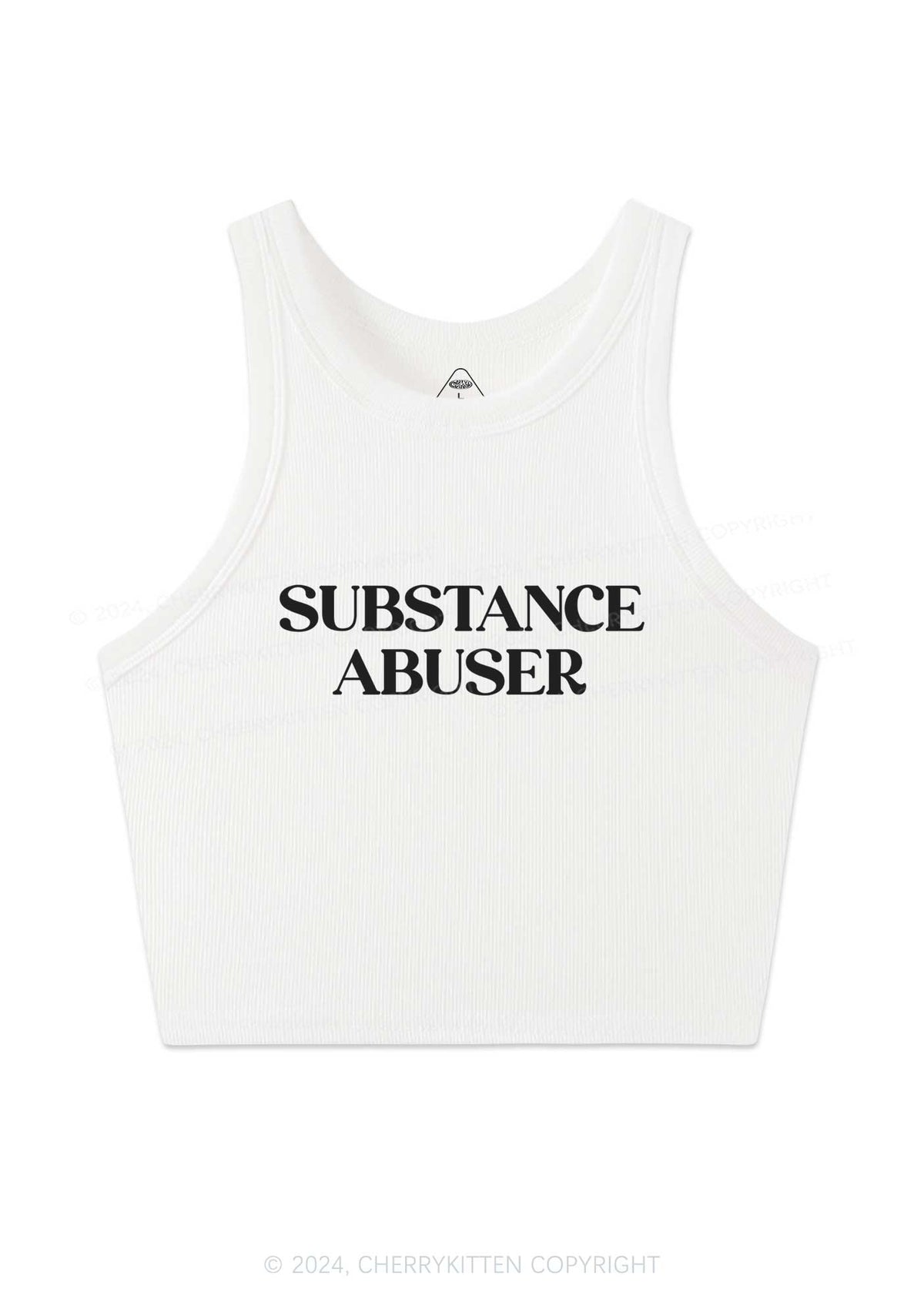 Substance Abuser Y2K Crop Tank Top Cherrykitten
