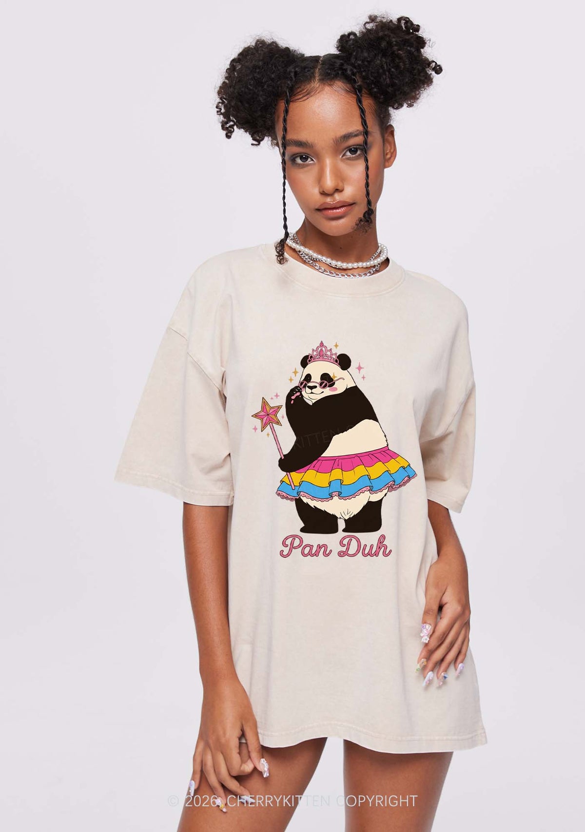 Pan Duh Pride Y2K Shirts Washed Tee Cherrykitten