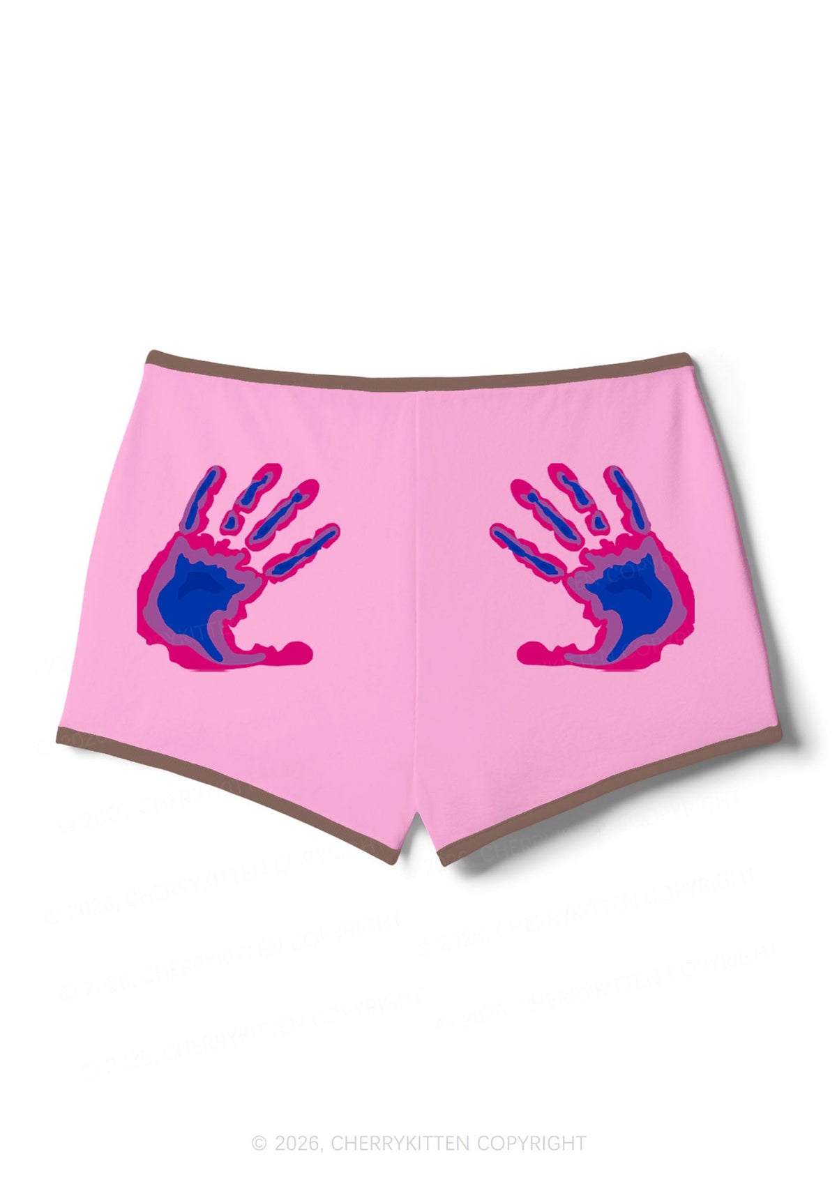 Bisexual Thermal Hands Pride Y2K Booty Shorts Cherrykitten