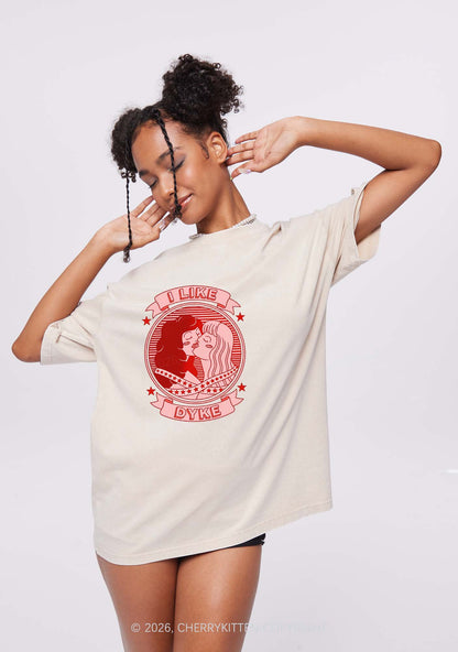 I Like Dyke Pride Y2K Shirts Washed Tee Cherrykitten