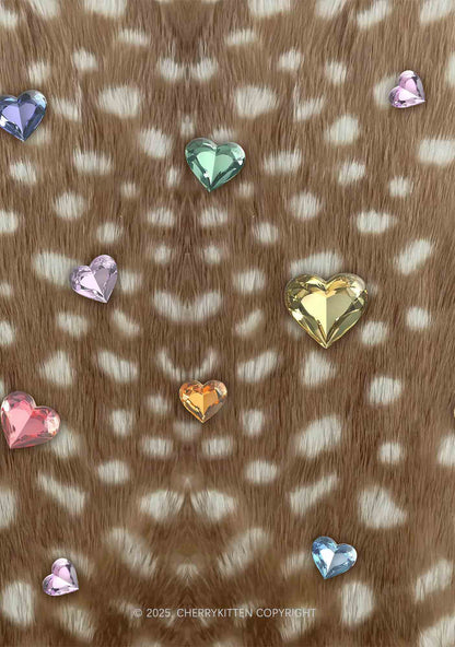 Leopard With Gems Y2K Mesh Crop Top Cherrykitten