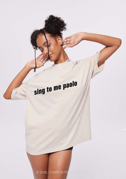 Sing To Me Y2K Shirts Washed Tee Cherrykitten