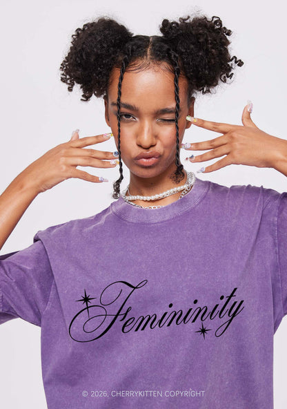 Femininity Pride Y2K Shirts Washed Tee Cherrykitten