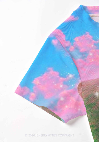 Unicorn Rat Pride Y2K Mesh Crop Top Cherrykitten