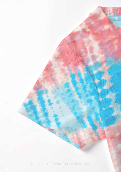 Tie Dye Trans Pride Y2K Mesh Crop Top Cherrykitten
