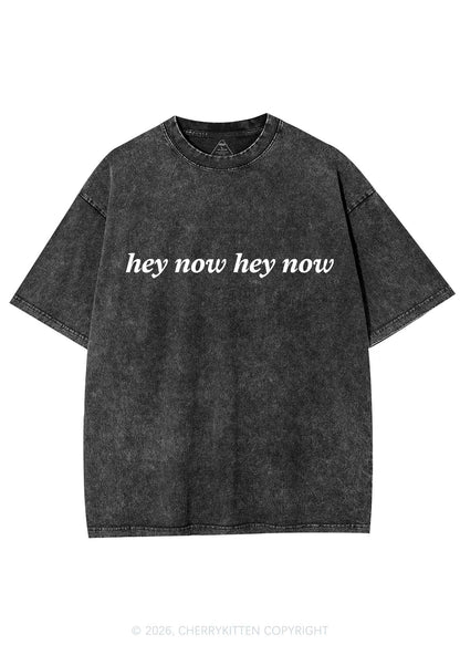 Hey Now Y2K Shirts Washed Tee Cherrykitten