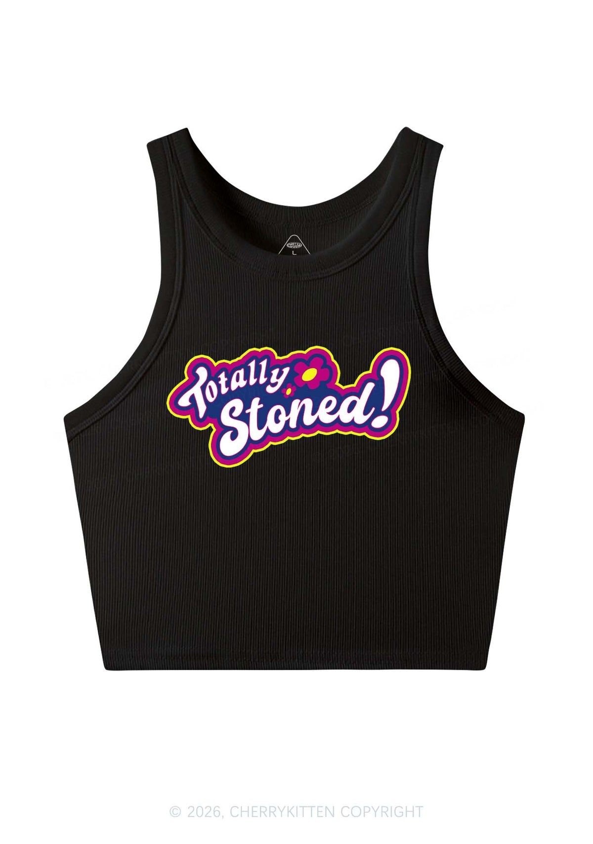 Totally Stoned Y2K Crop Tank Top Cherrykitten