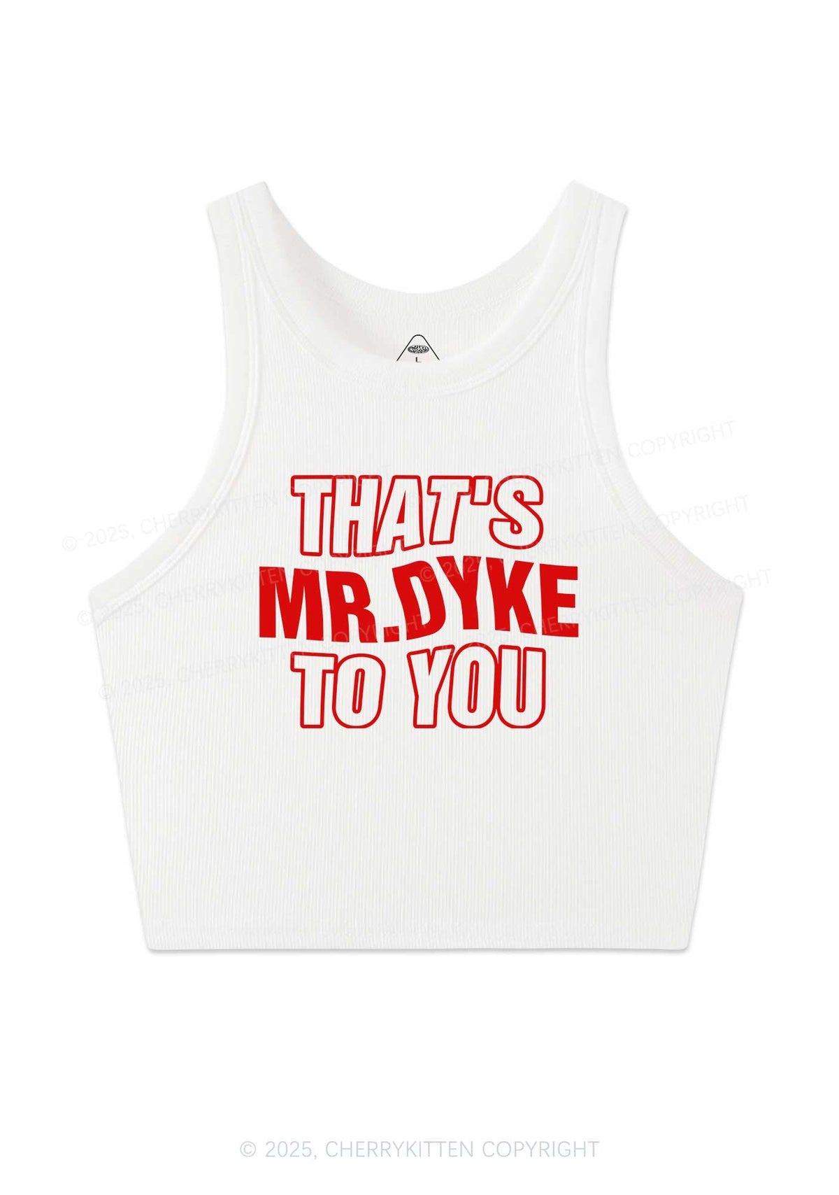 Thats Mr Dyke Pride Y2K Crop Tank Top Cherrykitten
