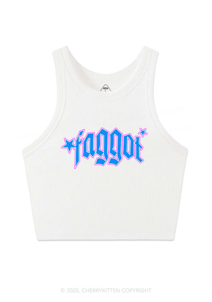 Faggot Stars Pride Y2K Crop Tank Top Cherrykitten
