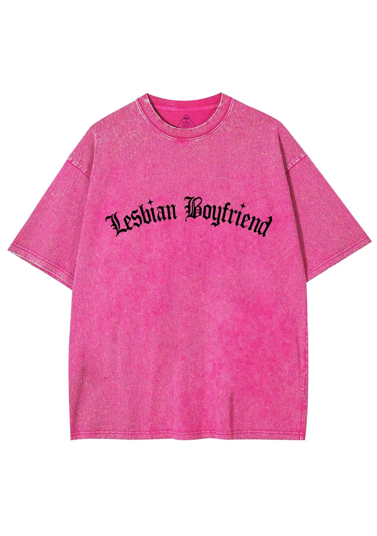 Lesbian Boyfriend Pride Y2K Shirts Washed Tee Cherrykitten