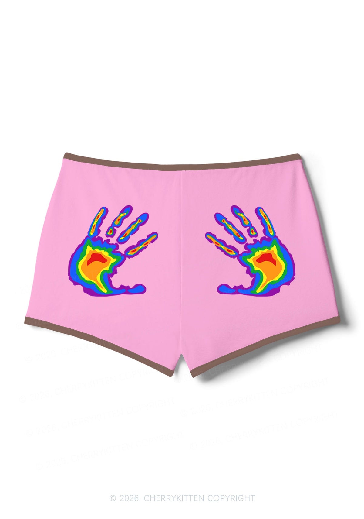 Pride Thermal Hands Y2K Booty Shorts Cherrykitten