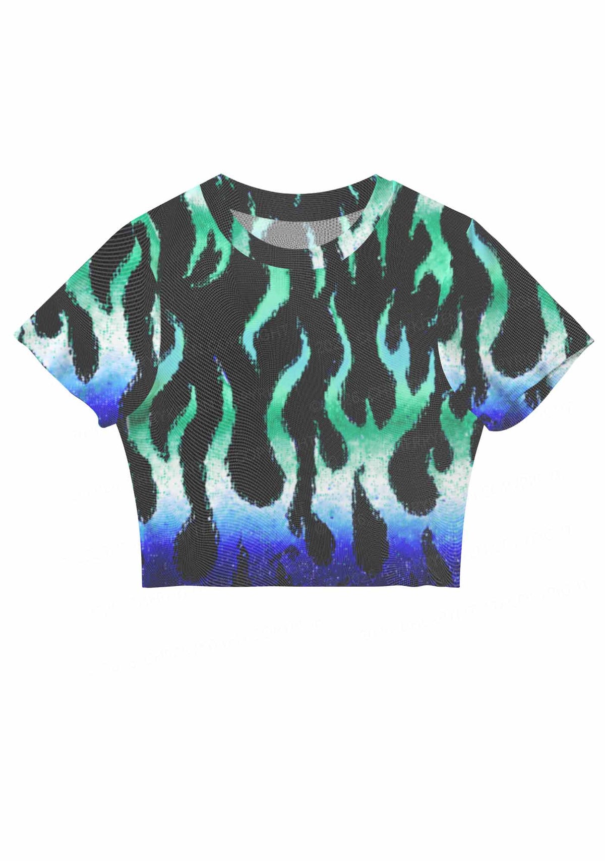 Gay Flame Pride Y2K Mesh Crop Top Cherrykitten