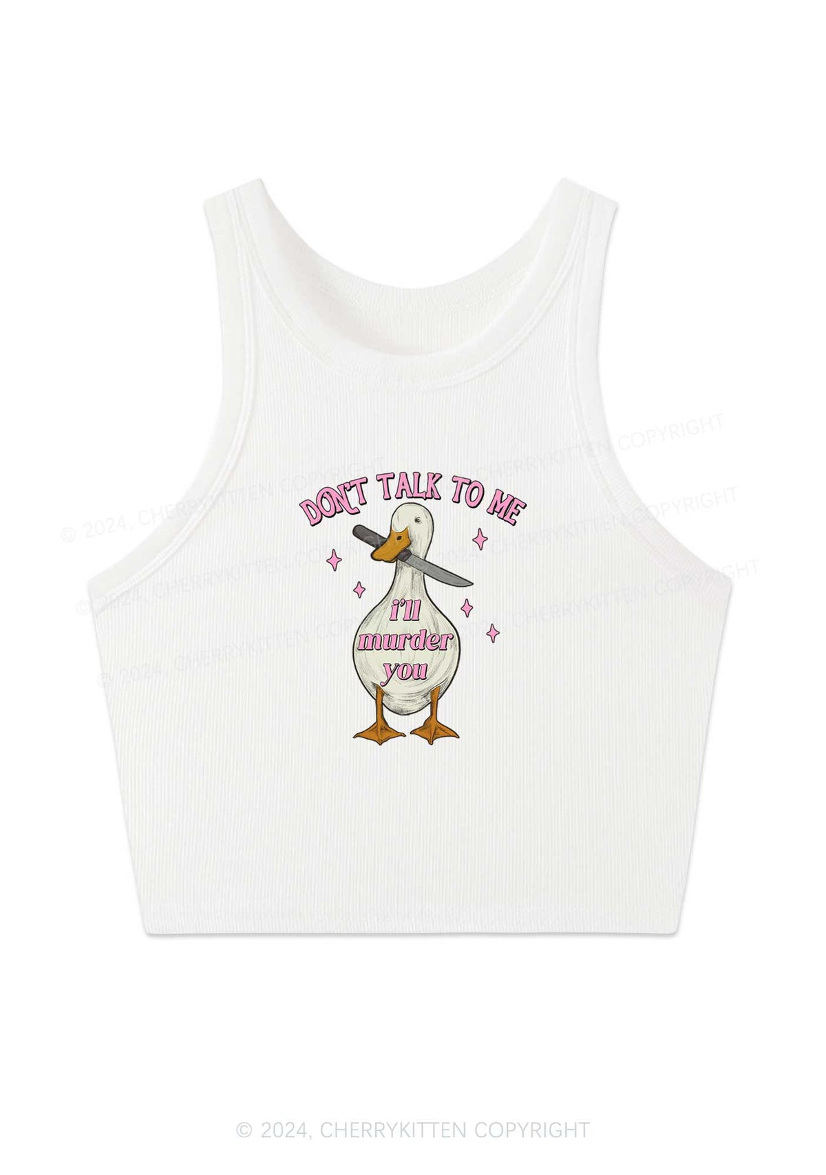 I'll Murder You Y2K Crop Tank Top Cherrykitten