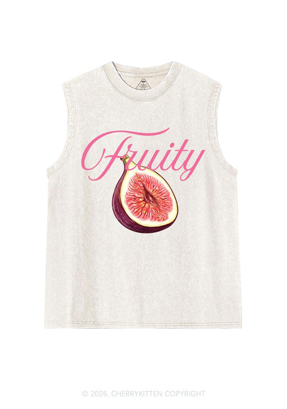 Fruity Fig Pride Y2K Washed Muscle Tank Cherrykitten