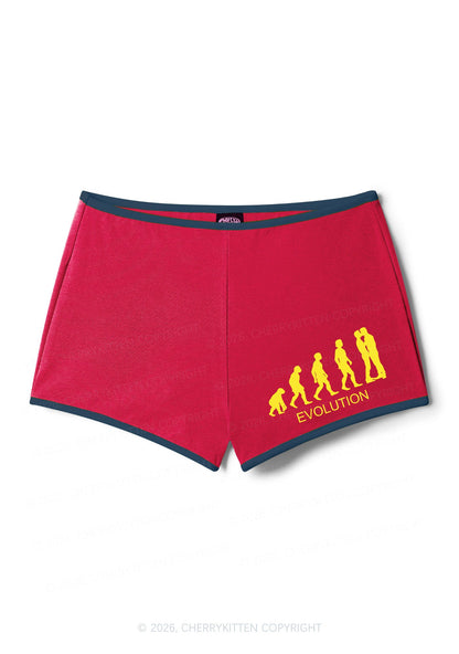 Gay Evolution Pride Y2K Booty Shorts Cherrykitten