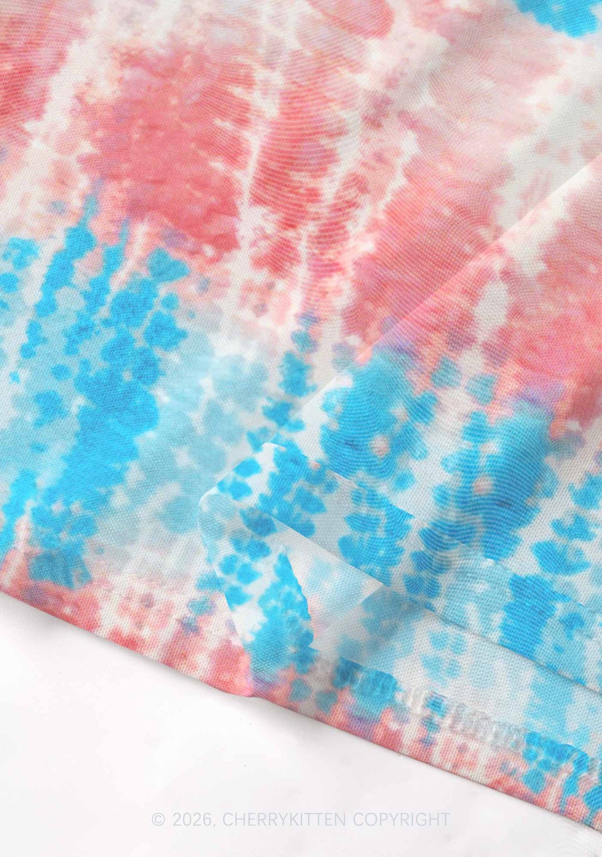 Tie Dye Trans Pride Y2K Mesh Crop Top Cherrykitten