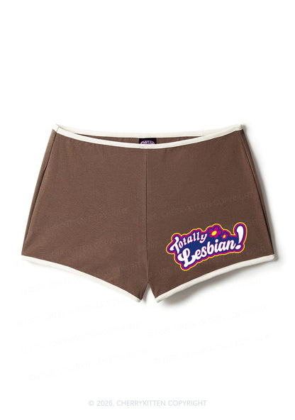 Totally Lesbian Pride Y2K Booty Shorts Cherrykitten