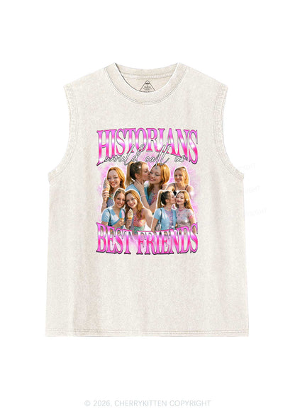 Custom Best Friends Photos Pride Y2K Washed Muscle Tank Cherrykitten