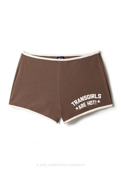 Transgirls Are Hot Pride Y2K Booty Shorts Cherrykitten