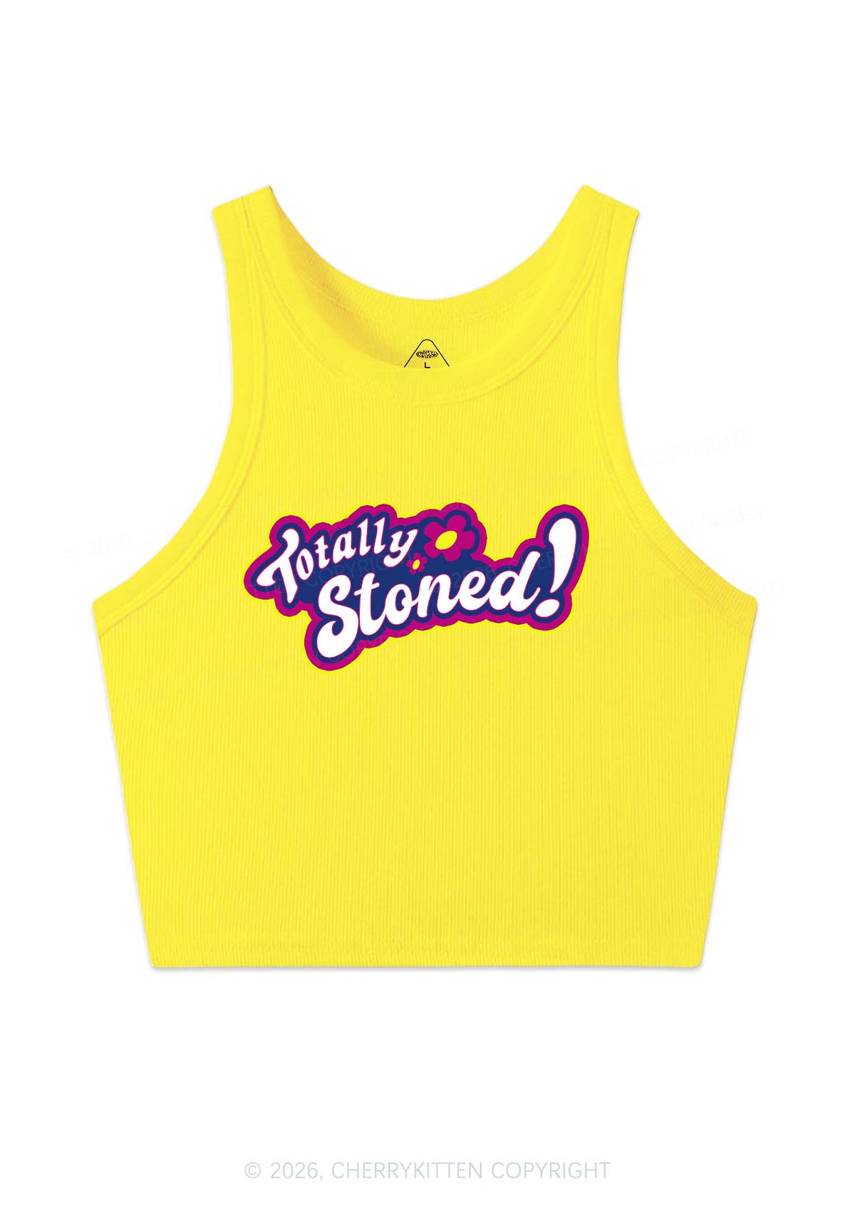 Totally Stoned Y2K Crop Tank Top Cherrykitten