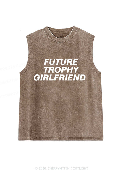 Future Trophy Girlfriend Y2K Washed Muscle Tank Cherrykitten