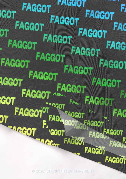 Neon Rainbow Faggot Pride Y2K Mesh Crop Top Cherrykitten