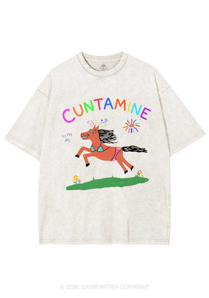 Cxxtamine Pony Y2K Shirts Washed Tee Cherrykitten